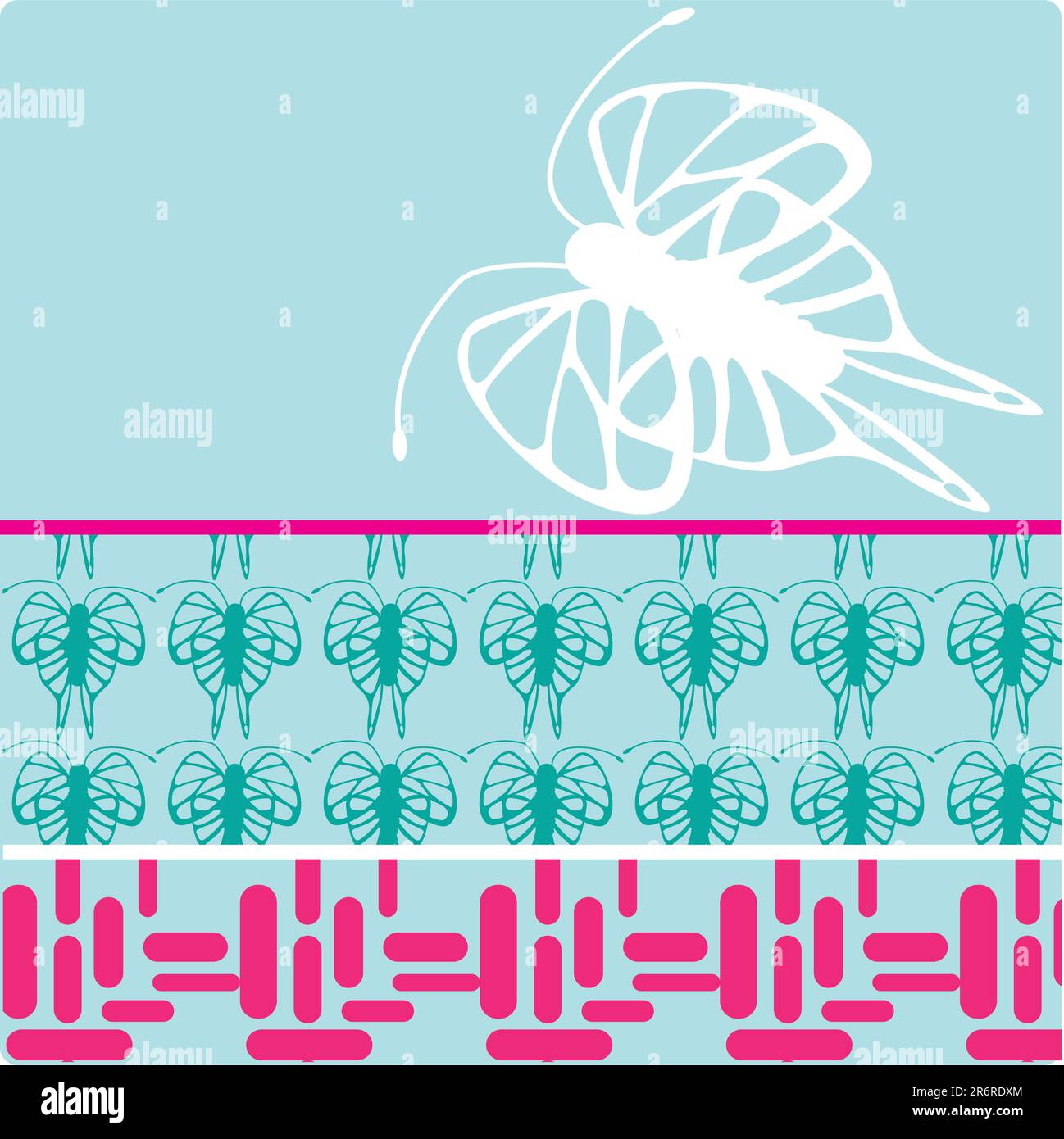 Schmetterlings-Design mit einigen Fantasy-Muster Stock Vektor