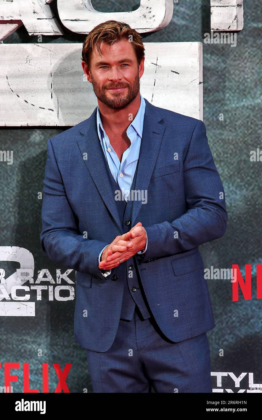 Chris Hemsworth besucht Special Screening von TYLER RAKE: EXTRAKTION 2 in Berlin Stockfoto