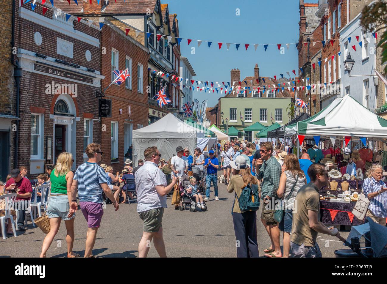 Markt, Market Street, Sandwich, Kent, England Stockfoto