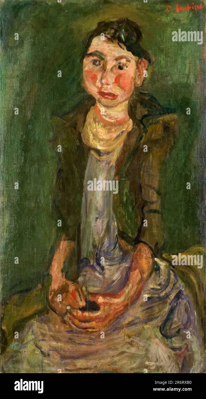 Chaim Soutine, Bauernmädchen, Porträt in Öl auf Leinwand, ca. 1919 Stockfoto