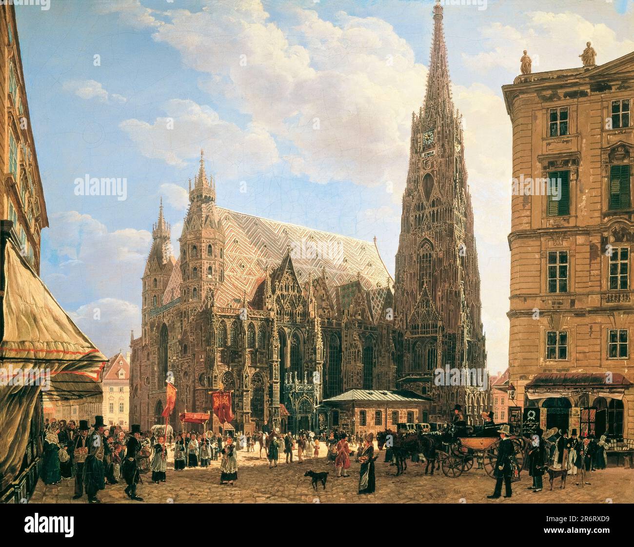 Rudolf von Alt Gemälde, Stephansdom, Wien, Öl auf Leinwand, 1832 Stockfoto