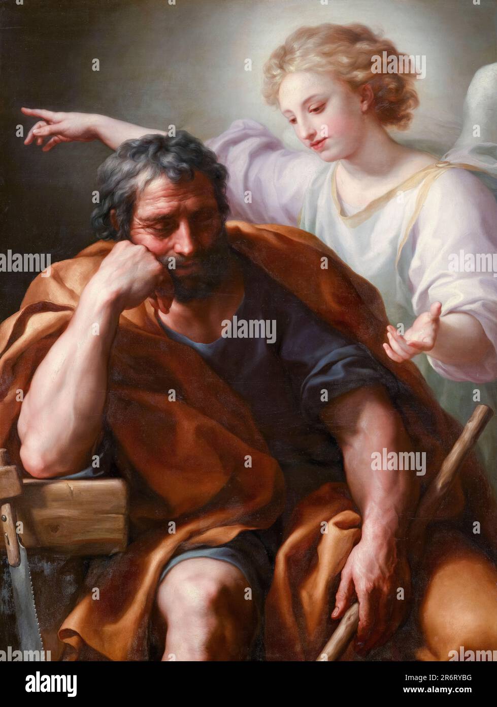 Anton Raphael Mengs, der Traum von St. Joseph, Gemälde in Öl, 1773-1774 Stockfoto