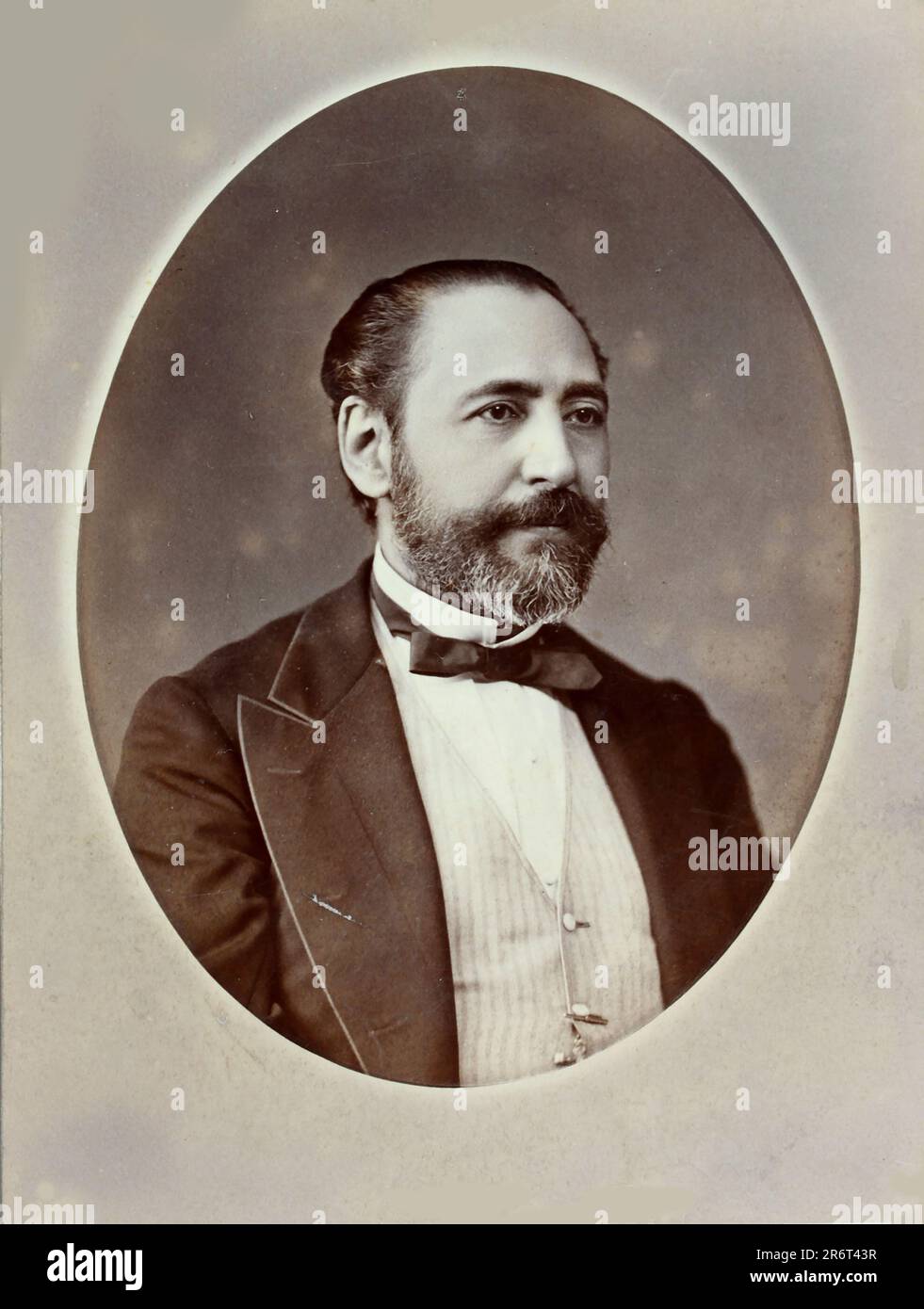 Das Porträt des Komponisten Francisco Asenjo Barbieri (1823-1894). Museum: PRIVATE SAMMLUNG. Autor: ANONYM. Stockfoto