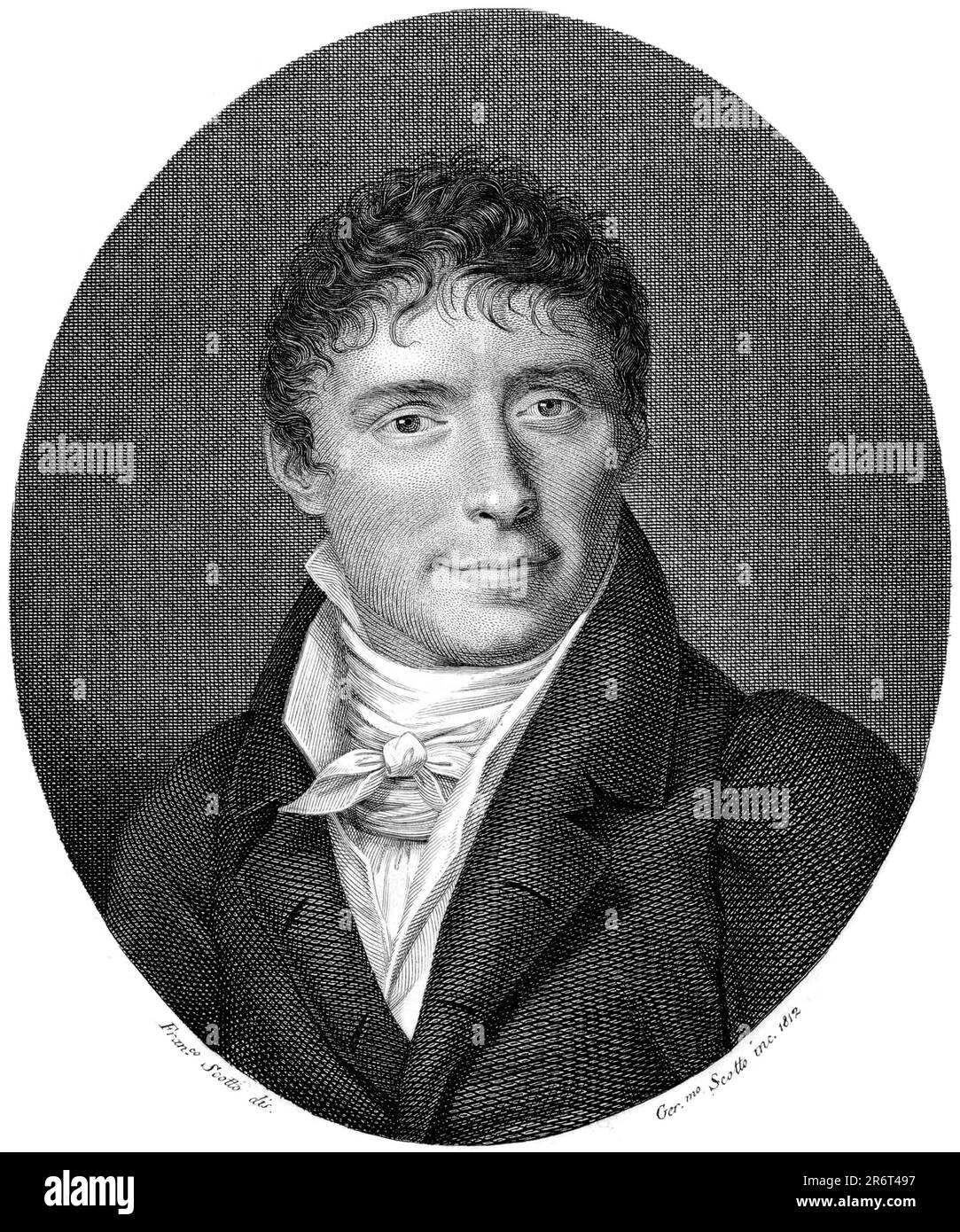 Das Porträt des Komponisten Bonifazio Asioli (1769-1832). Museum: PRIVATE SAMMLUNG. Autor: Francesco Emanuele Scotto. Stockfoto