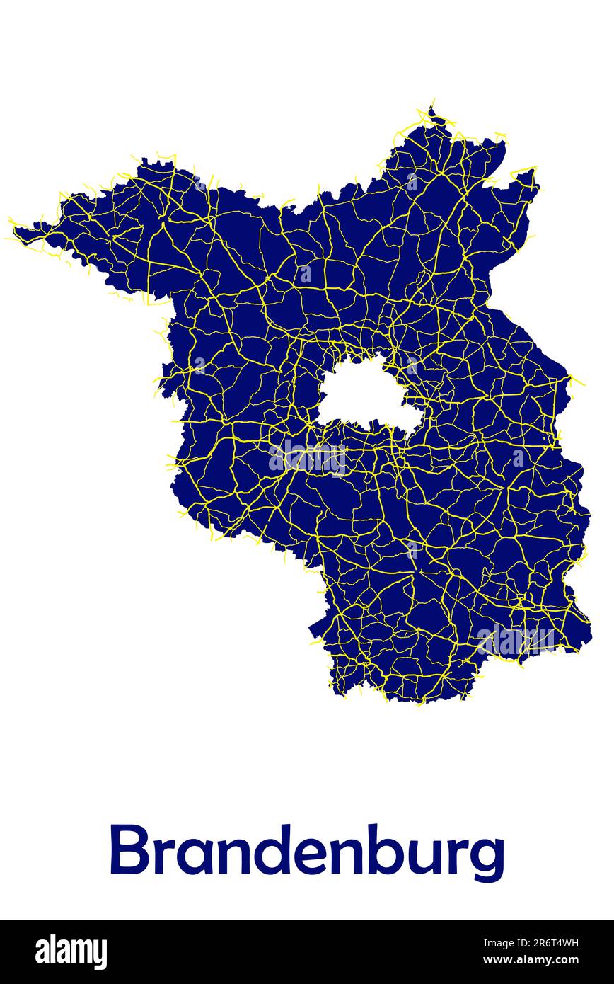 Land Brandemburg Landstraßennetz Deutschland Europa Stockfoto