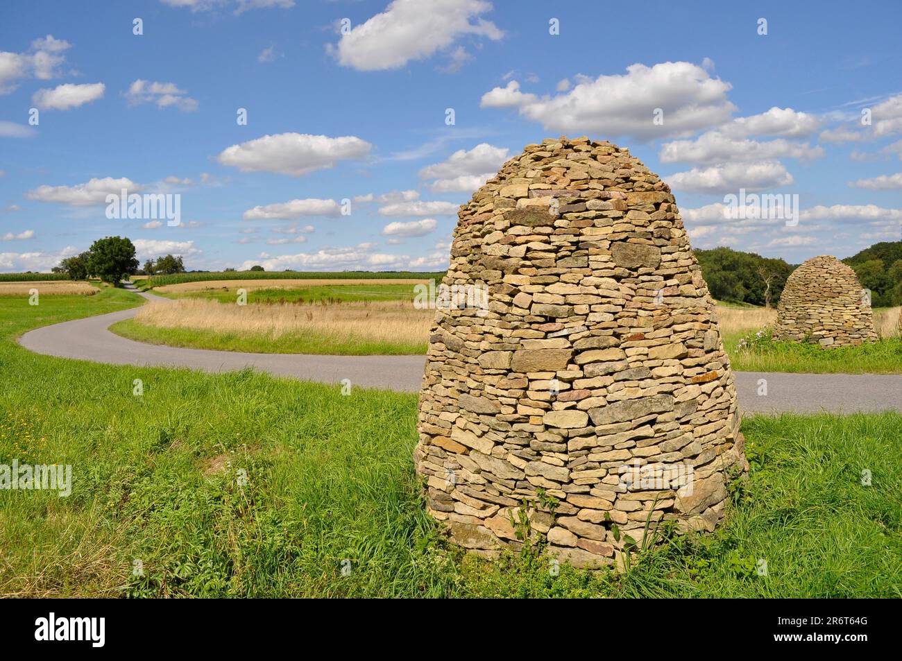 Cairn, Pyramide Kraichgau Stockfoto
