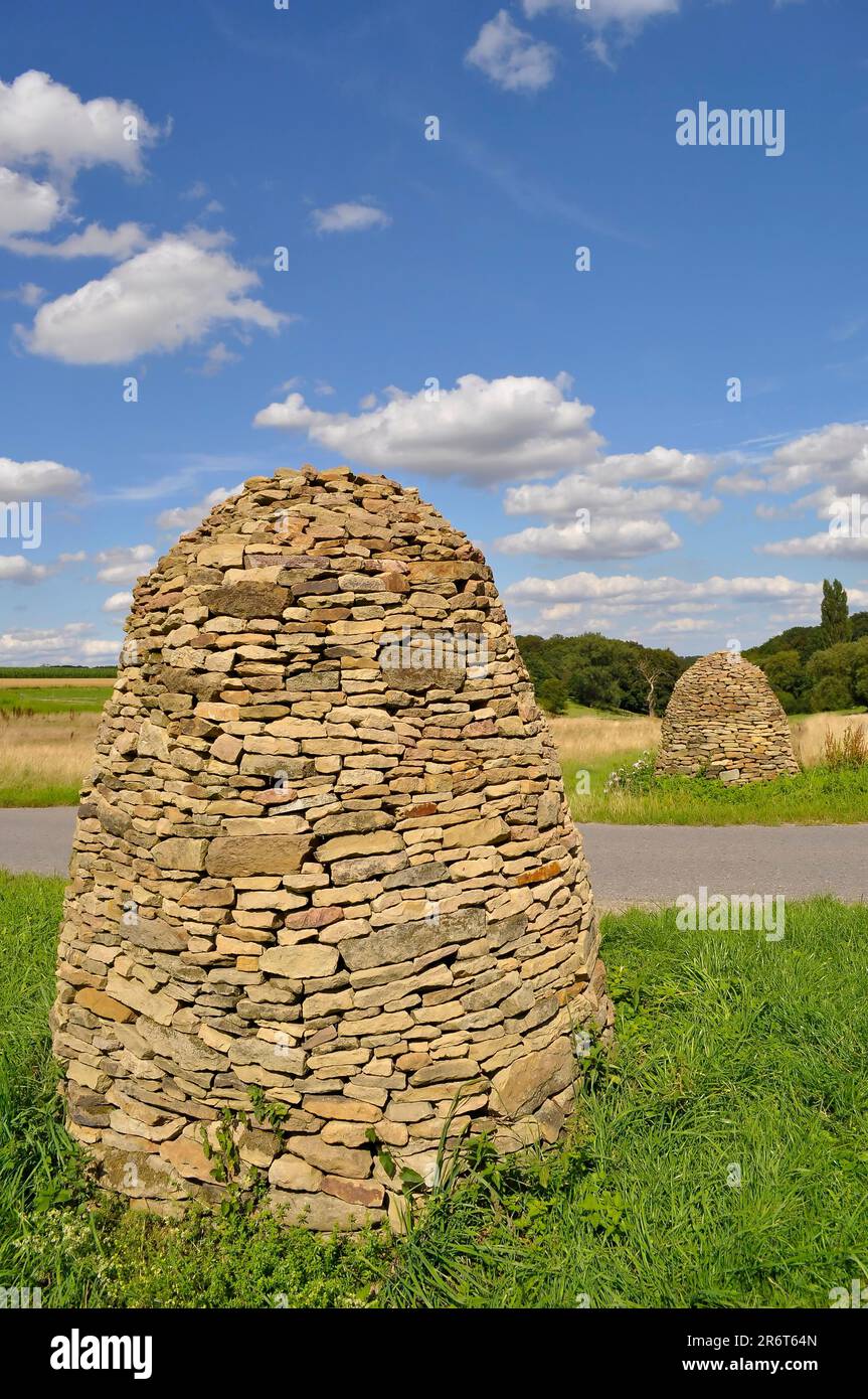 Cairn, Pyramide Kraichgau Stockfoto