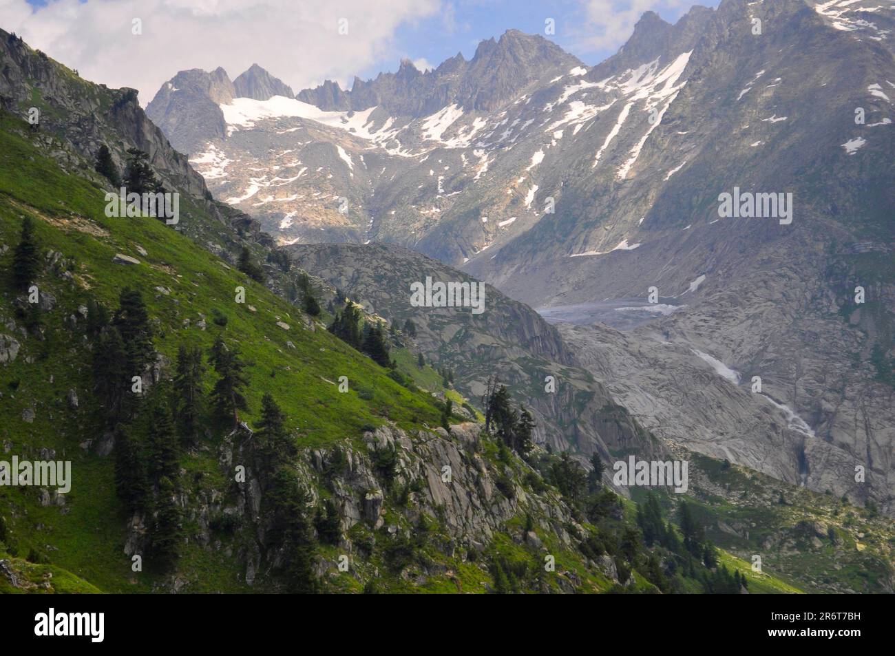 Schweiz am Grimsel Pass, Rhone-Gletscher, Schweiz Stockfoto