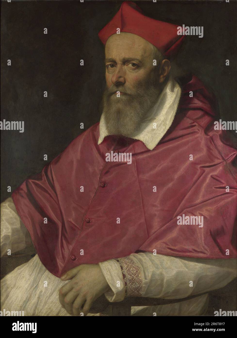 Porträt eines Kardinals. Museum: National Gallery, London. Autor: SCIPIONE PULZON. Stockfoto