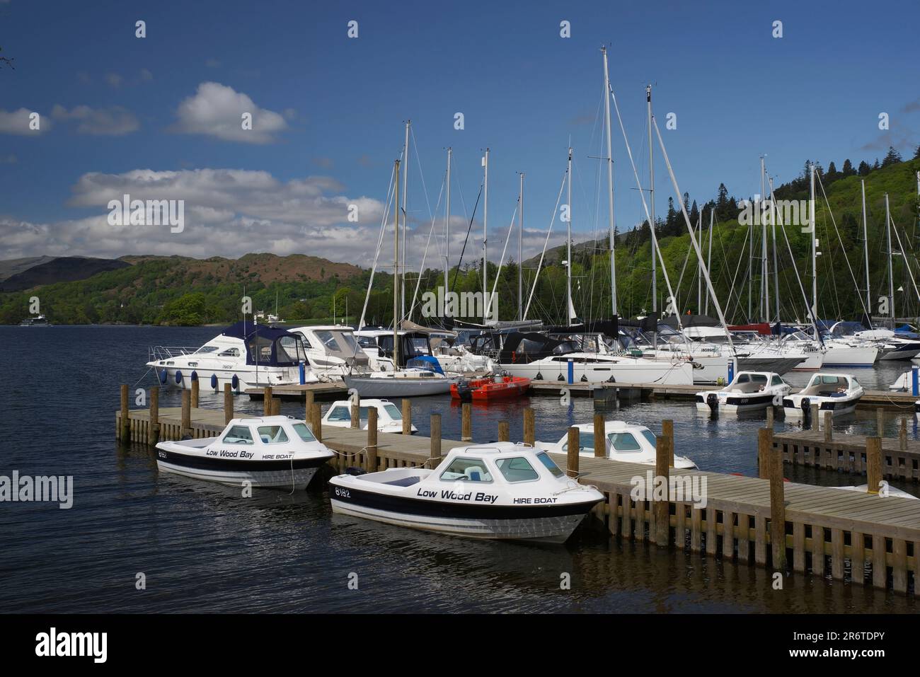 Low Wood Bay, Lake Windermere, Cumbria, England, Vereinigtes Königreich, Stockfoto