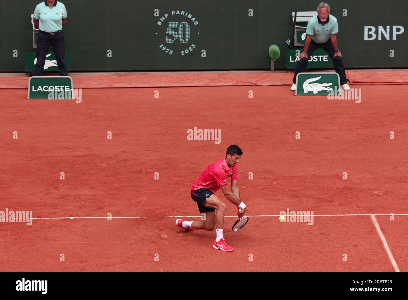 PARIS, FRANKREICH auf der 11. JUNI 2023; TENNIS-Finalspiel zwischen Novak DJOKOVIC aus Serbien und Casper RUUD aus Norwegen - FINALE der 2023 French Open in Roland Garros am Hof Philippe Chatrier in Paris am 11. Juni 2023.- Copyright © Fabien BOUKLA / ATP-Bilder (BOUKLA Fabien / ATP / SPP) Stockfoto