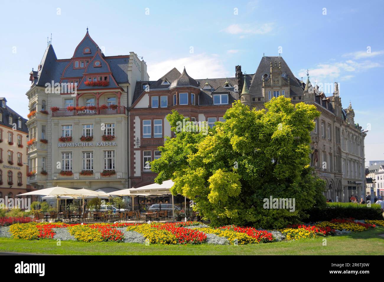 Rheinland-Pfalz, Trier, Hotels in der Altstadt, römischer Kaiser Stockfoto