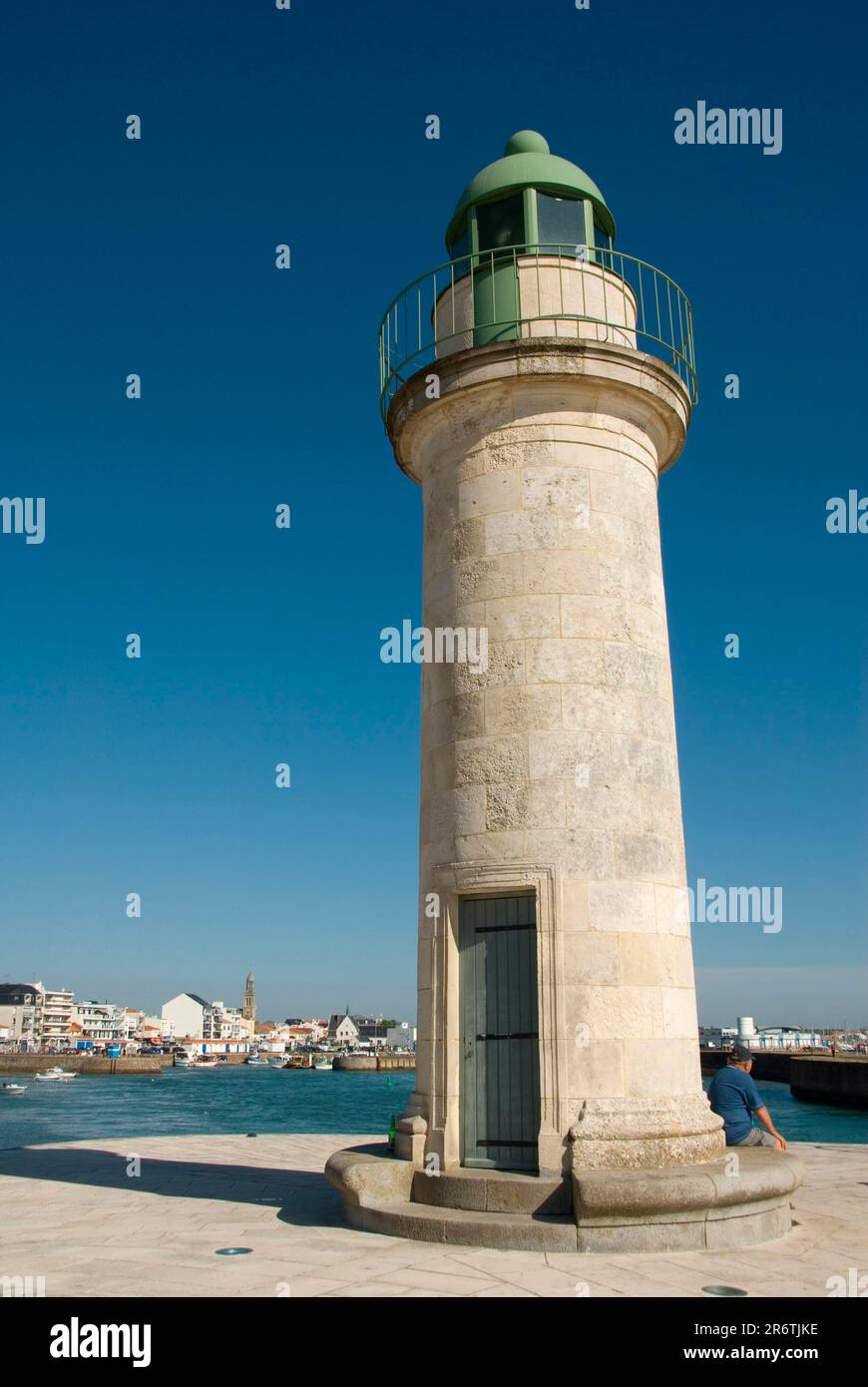 Leuchtturm, La Tour Josephine, Saint-Gilles-Croix-de-Vie, Saint Hilaire de Riez, Poitou-Vendee, Charente-Maritime, Frankreich Stockfoto