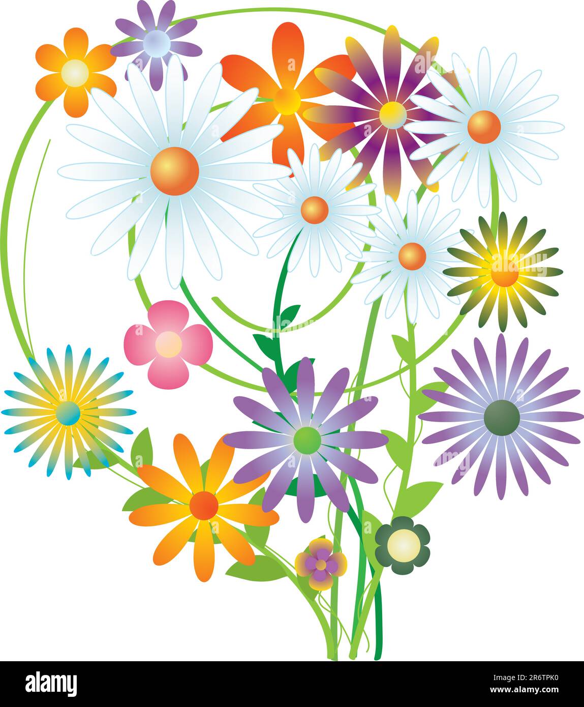 Blumenhintergrund, Vektordarstellung, Sommerferien Stock Vektor