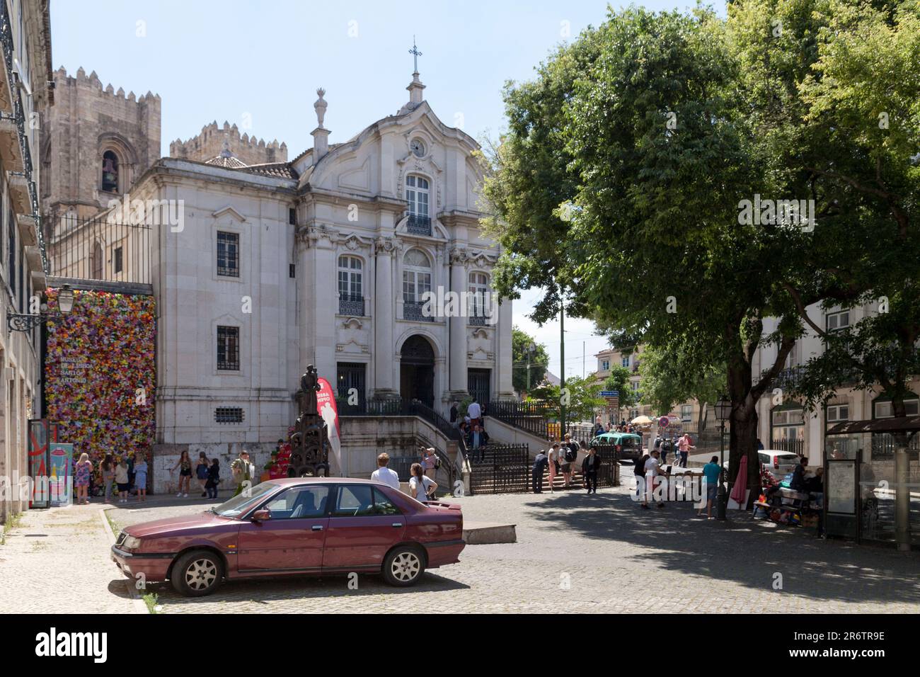 Lissabon, Portugal - Juni 02 2018: Die Kirche des Heiligen Antonius (Portugiesisch: Igreja de Santo António de Lisboa) ist ein katholischer chur im barocken Stil des 18. Jahrhunderts Stockfoto