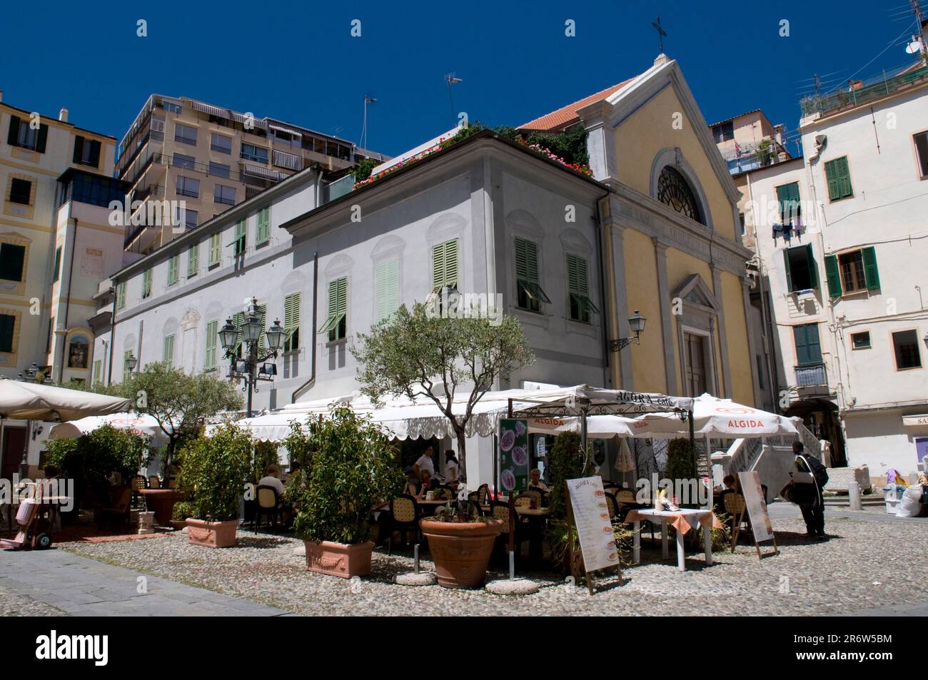 Piazza San Siro, Altstadt, San Remo, Italienische Riviera, Ligurien, Italien Stockfoto