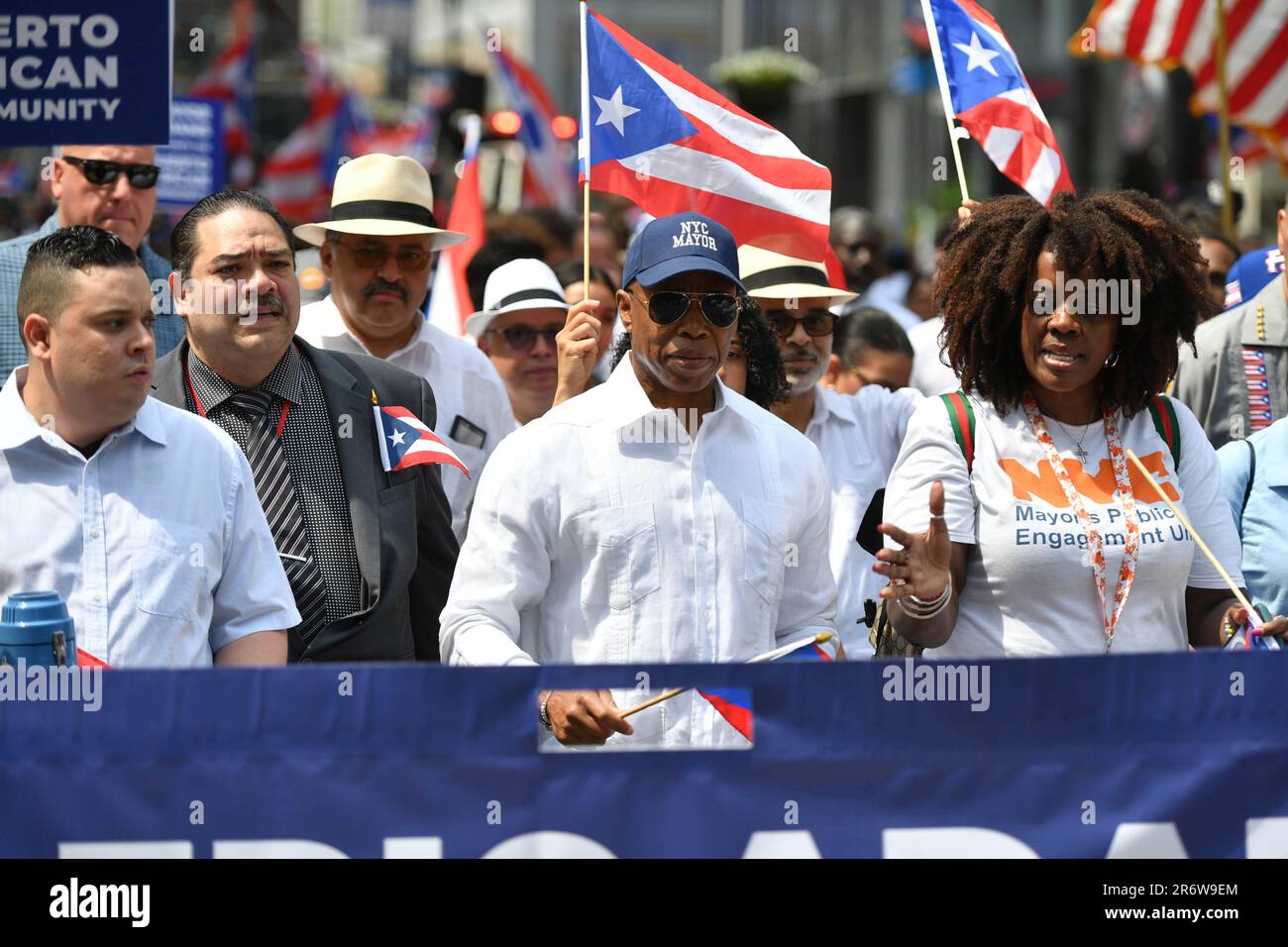 Photo by NDZ/STAR MAX/IPx 2023 6/11/23 Mayor Eric Adams marches in the