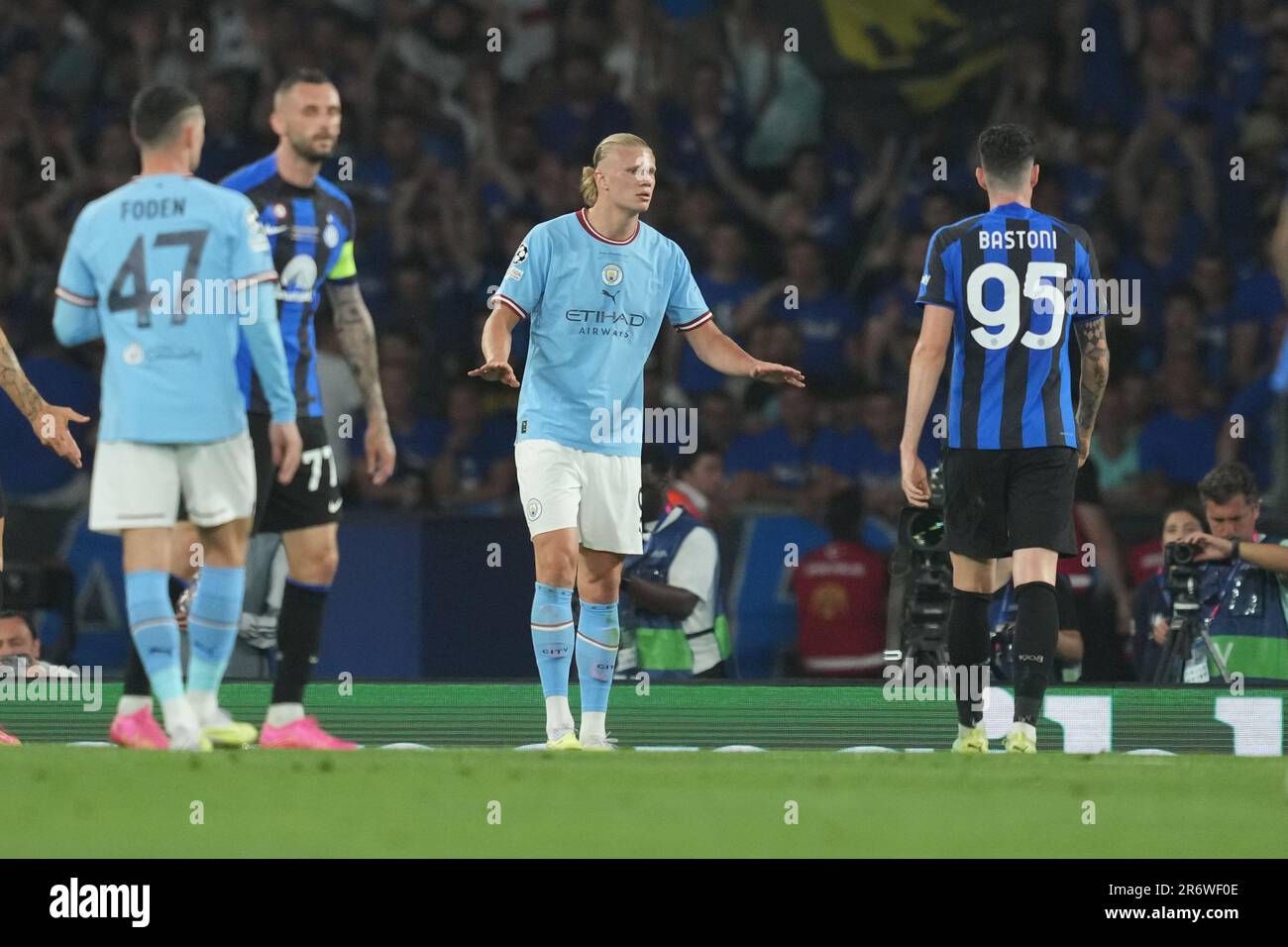 Istanbul, Türkei. 10. Juni 2023. Erling Haaland aus Manchester City während des Finalspiels der UEFA Champions League zwischen dem FC Manchester City und dem FC Internazionale im Atatürk Olympiastadion, Istanbul, Türkei am 10. Juni 2023. Kredit: Giuseppe Maffia/Alamy Live News Stockfoto