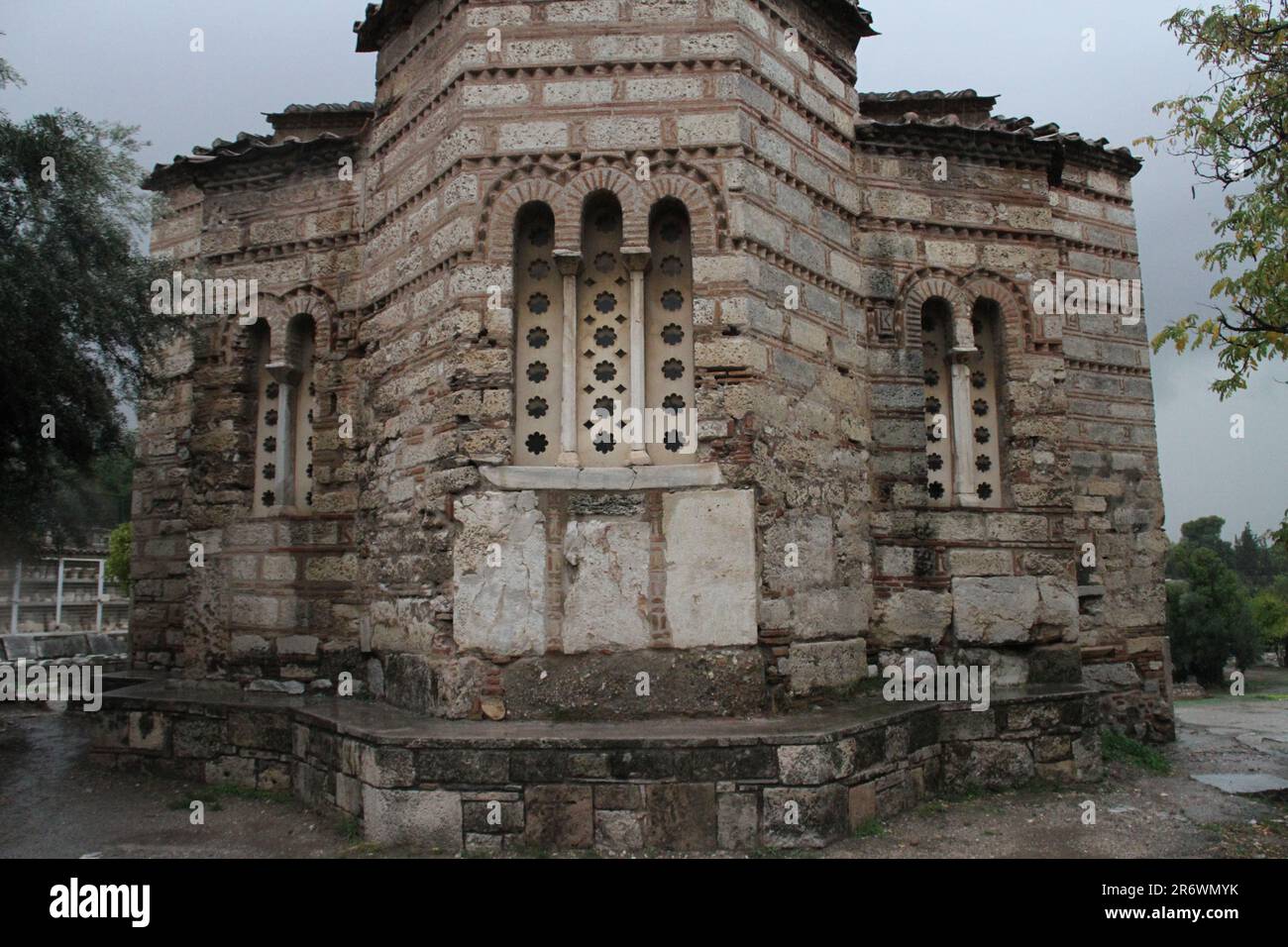 Ruinen und Tempel in Athen Agora Stockfoto