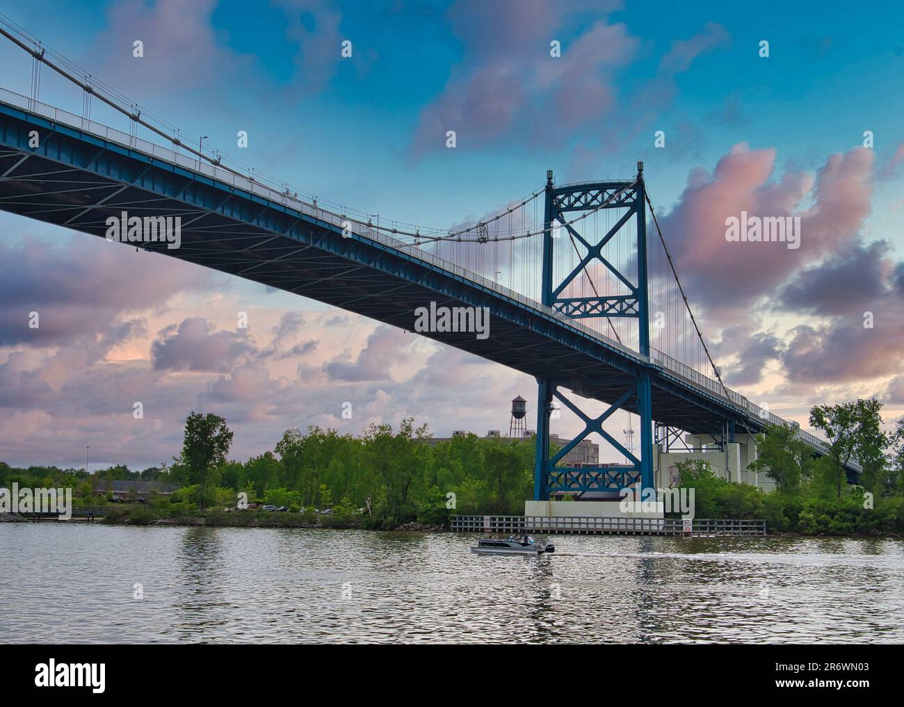 Die Anthony Wayne Bridge, auch High Level Bridge genannt, Toledo Oh USA 2023. Benannt nach General Anthony Wayne Stockfoto