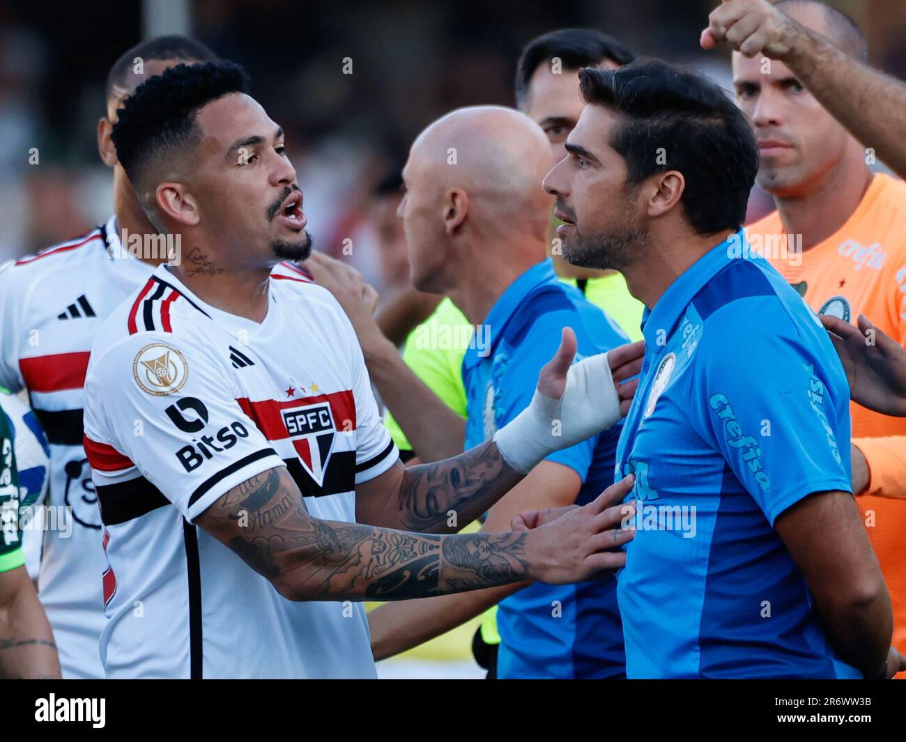 Spiel zwischen Sao Paulo und Palmeiras für die 10. Runde der brasilianischen Meisterschaft 2023 in Estadio Cicero Pompeu de Toledo, Morumbi, diesen Sonntagnachmittag, 11 Uhr. Adriana Spaca/SPP (Adriana Spaca/SPP) Kredit: SPP Sport Press Photo. Alamy Live News Stockfoto