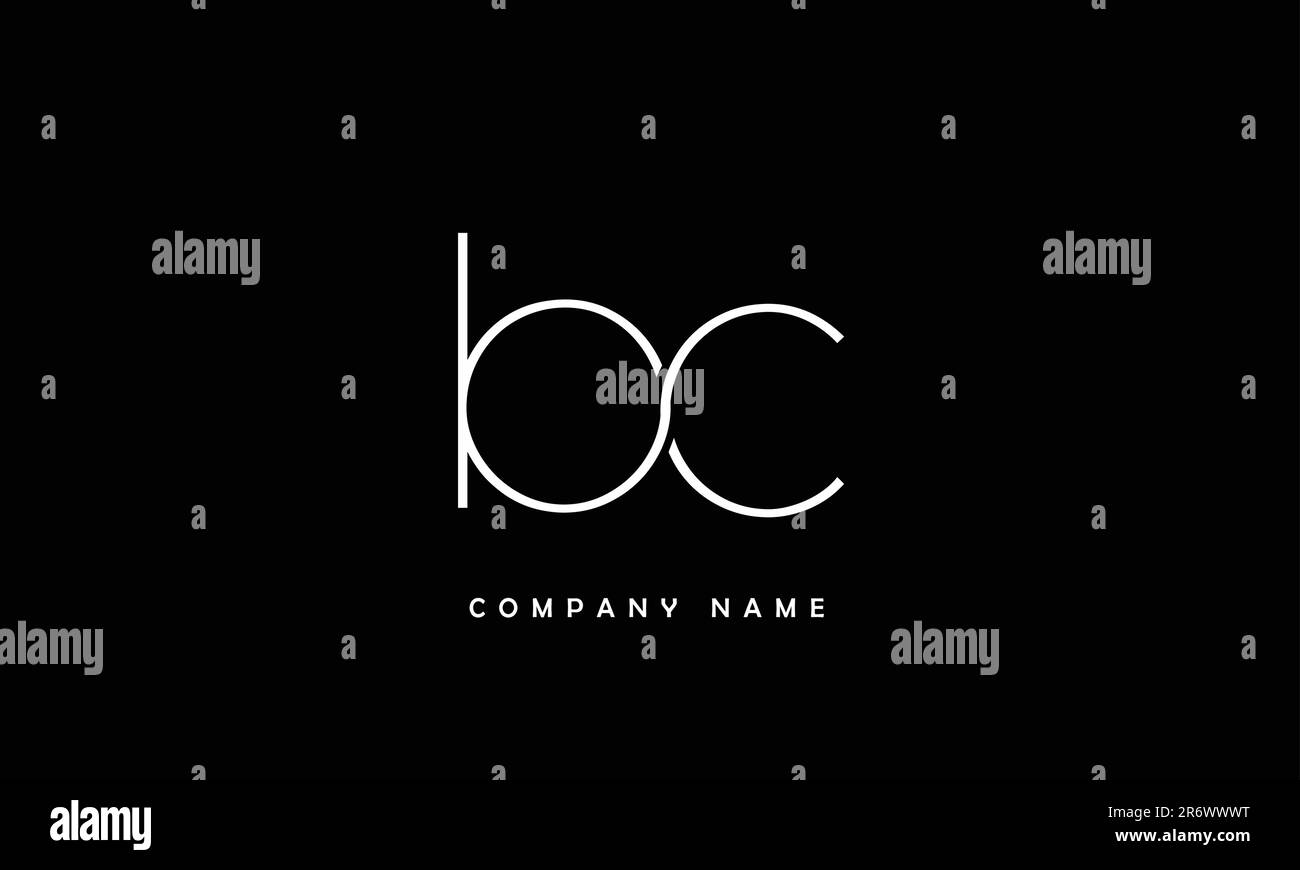 bc, cb Monogramm mit abstrakten Buchstaben und Logo Stock Vektor