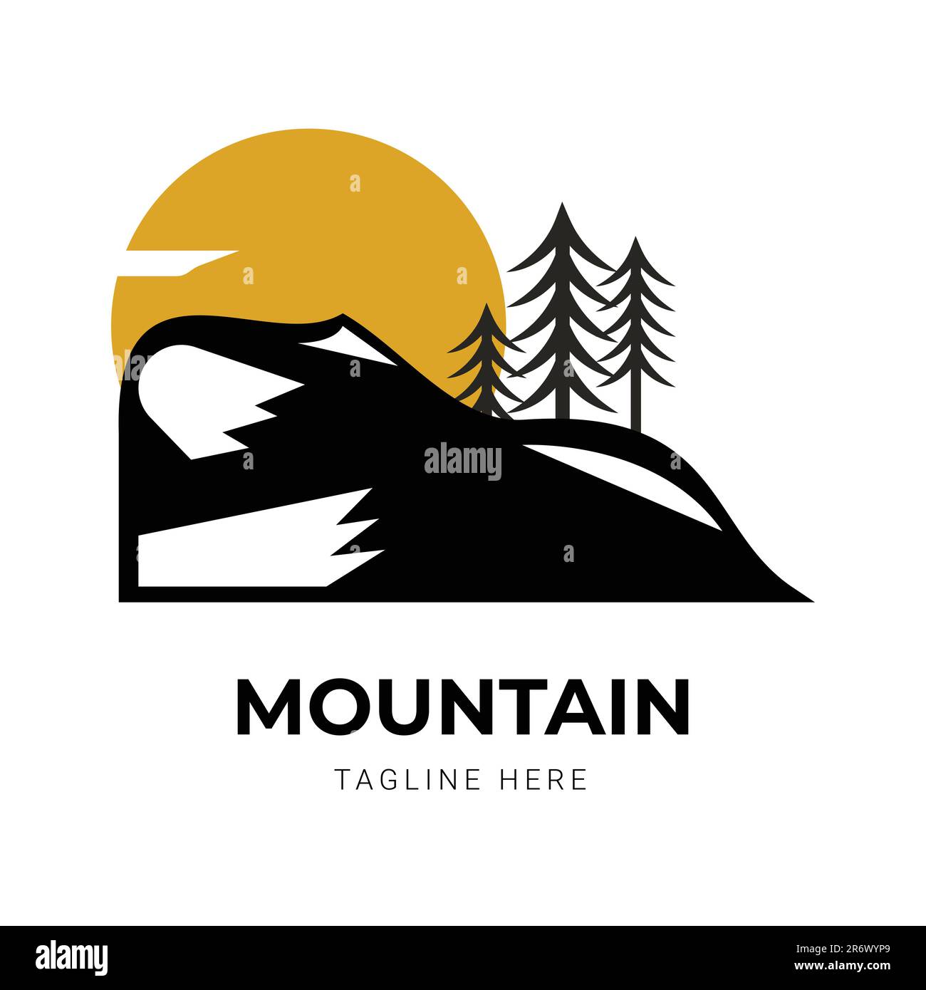 Vintage Mountain Logo für Unternehmen Stock Vektor