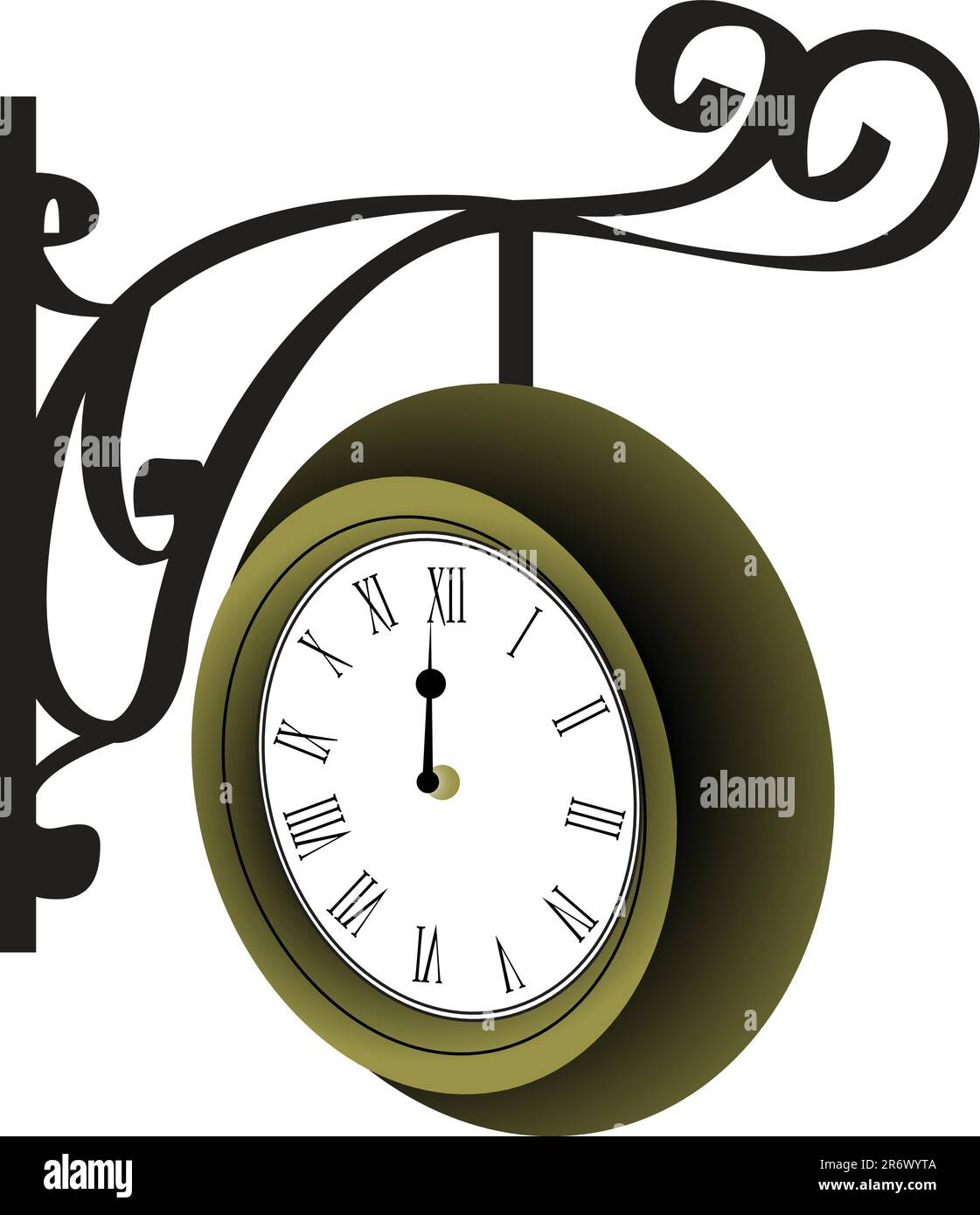 Eine digitale Illustration der Uhr Stock Vektor