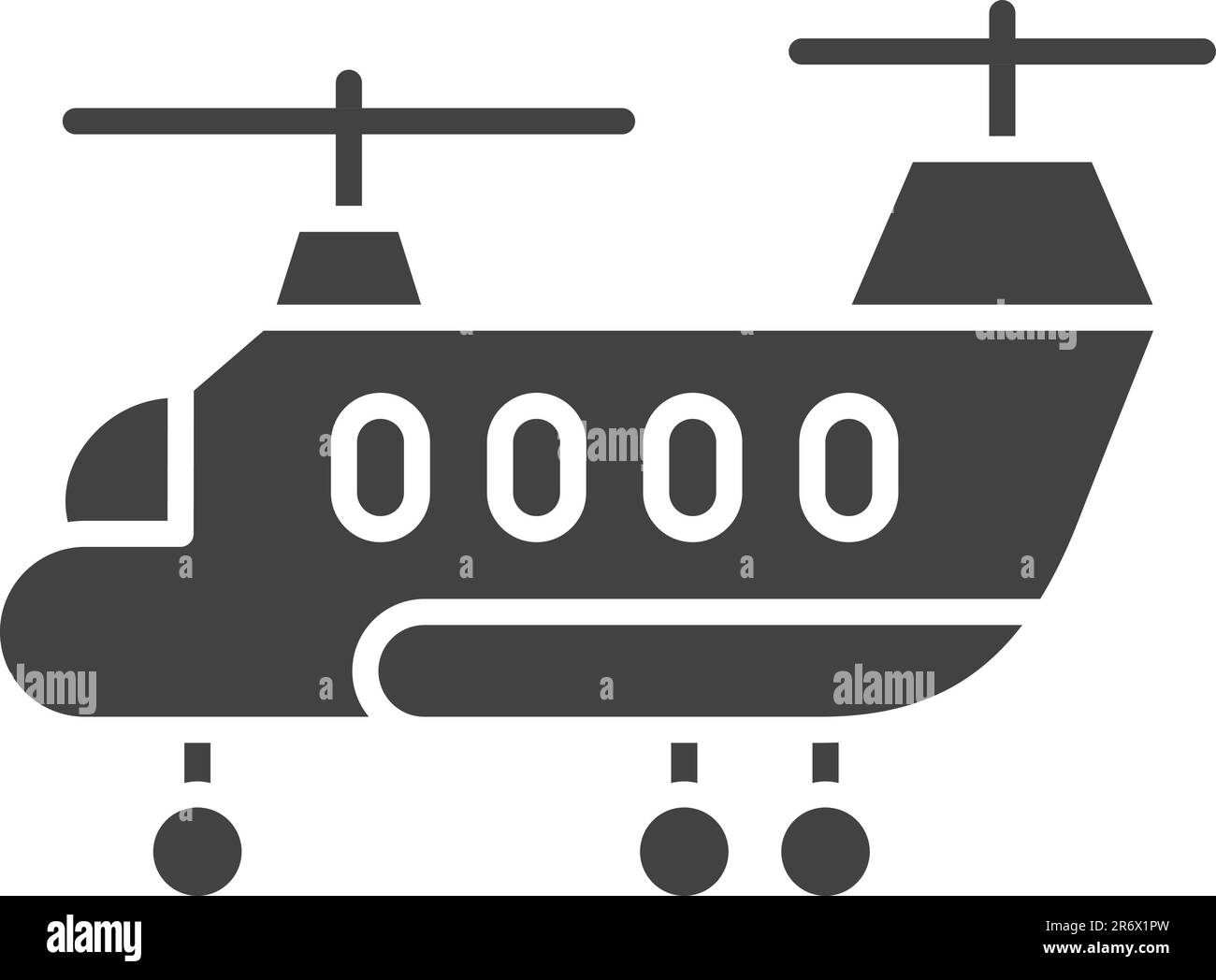 Army Helicopter-Symbol-Vektorbild. Stock Vektor