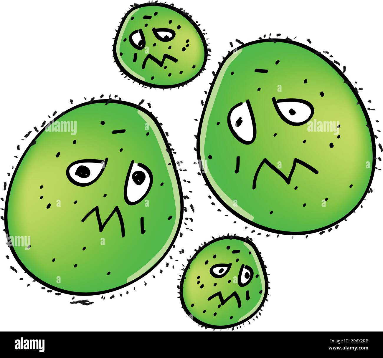 Schöne Illustration von Schweinegrippe-Viren Stock Vektor