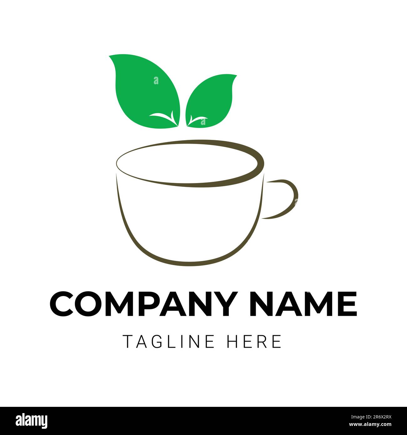 Logo für Kaffeetasse im Restaurant Stock Vektor