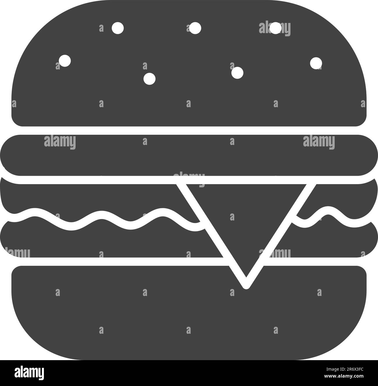 Vektorbild des Burger-Symbols. Stock Vektor