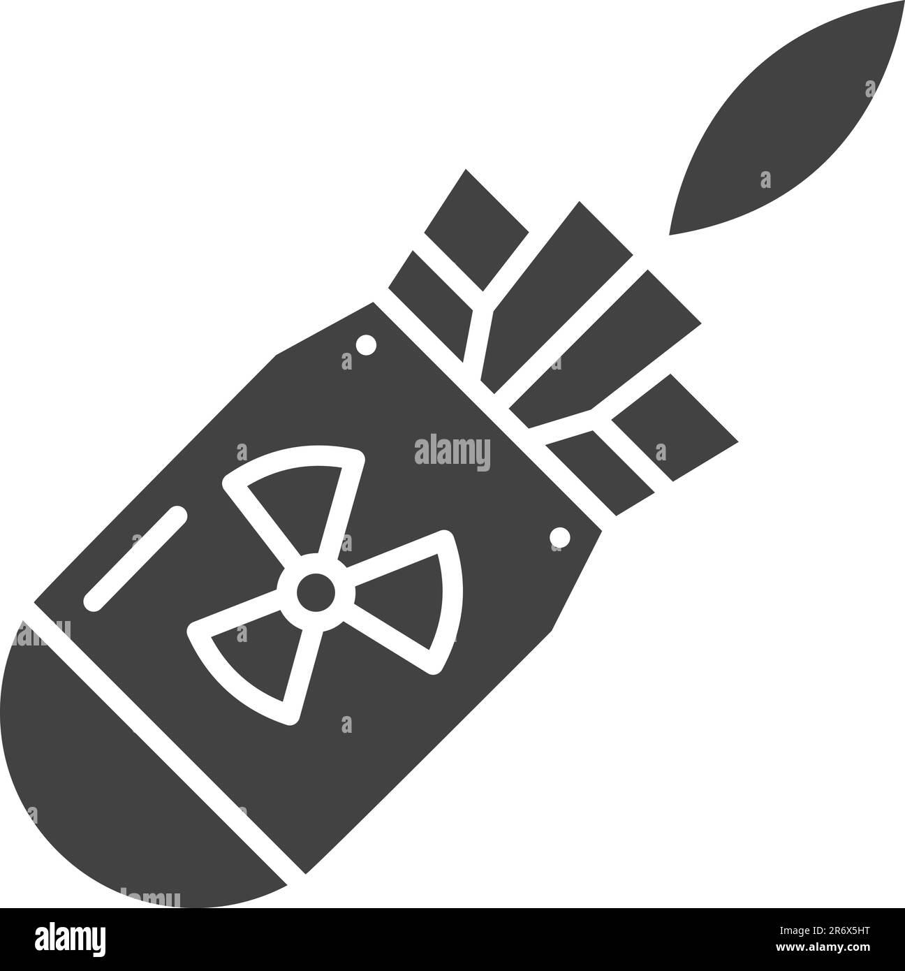 Vektorbild des Atombombensymbols. Stock Vektor