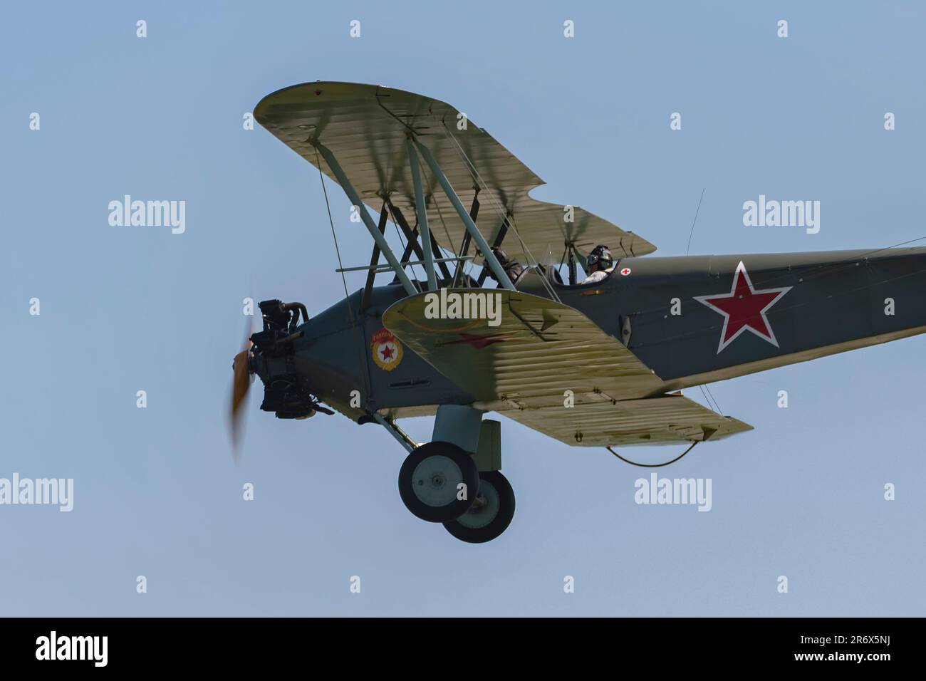 Polikarpov Po-2 auf der Pardubice Air Show 2023 in Pardubice, Tschechische Republik Stockfoto