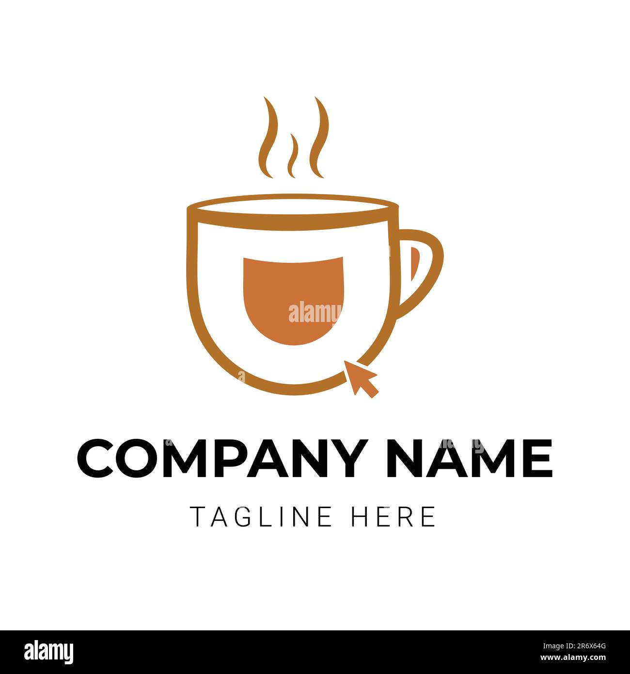 Logo für Kaffeetasse im Restaurant Stock Vektor