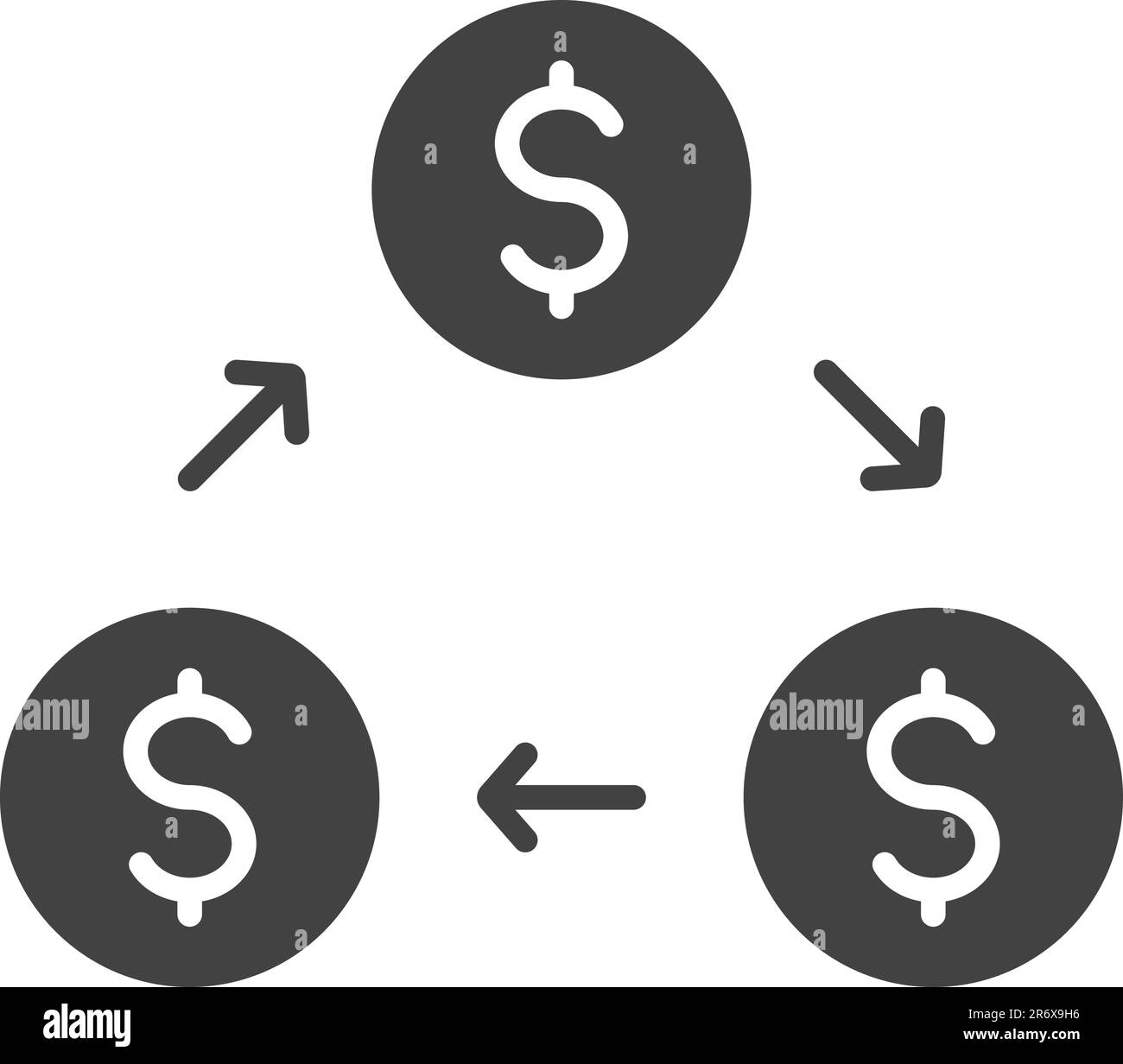 Vektorbild des Cash-Flow-Symbols. Stock Vektor