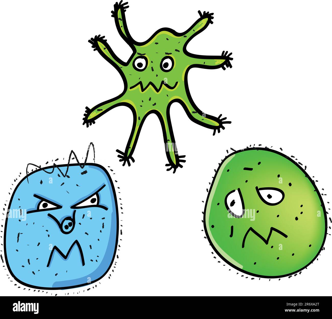 Schöne Illustration von Schweinegrippe-Viren Stock Vektor