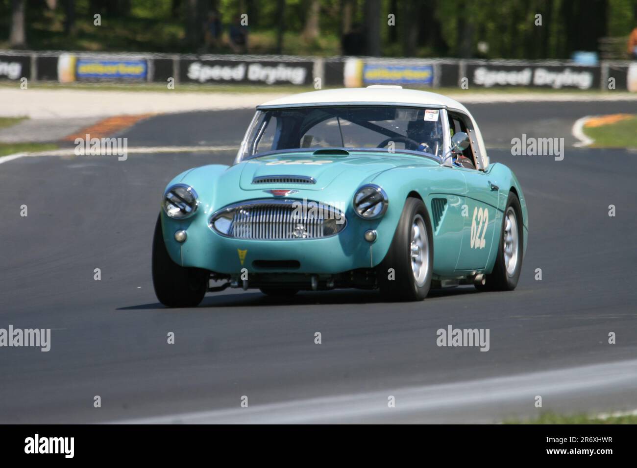 SVRA (Sportcar Vintage Racing Association) auf der Road America Sports Car Course in Elkhart Lake, Wisconsin, USA Stockfoto