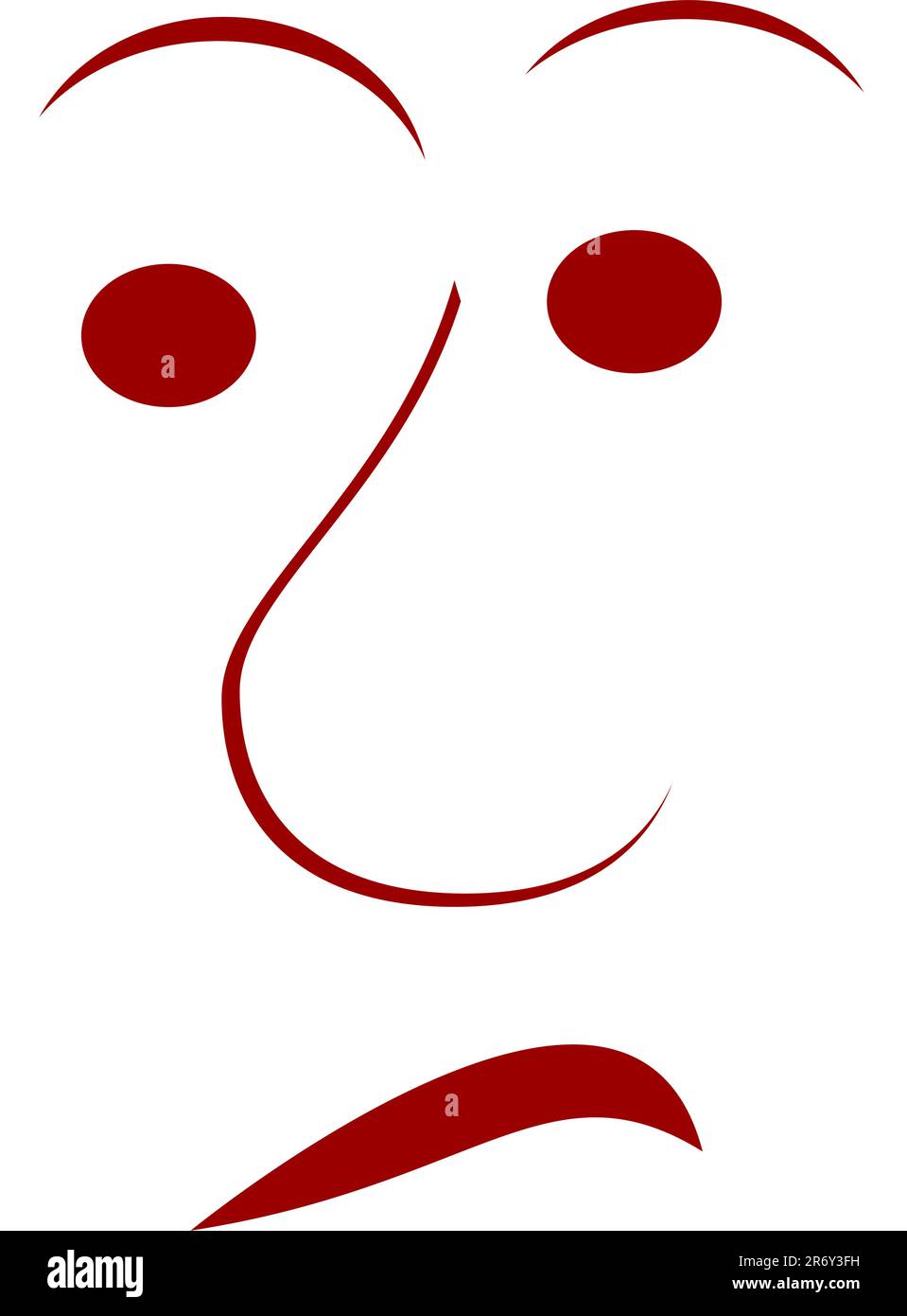 Illustration eines unsichtbaren Gesichts - Vektor Stock Vektor