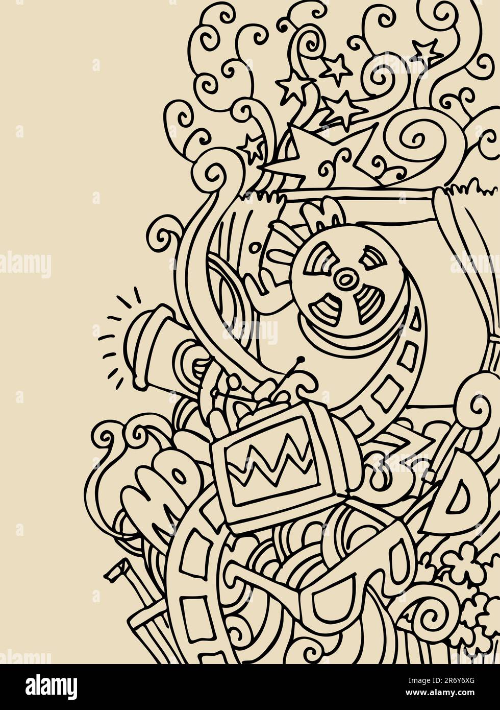 Ein Bild von einem Entertainment-Hintergrund. Stock Vektor