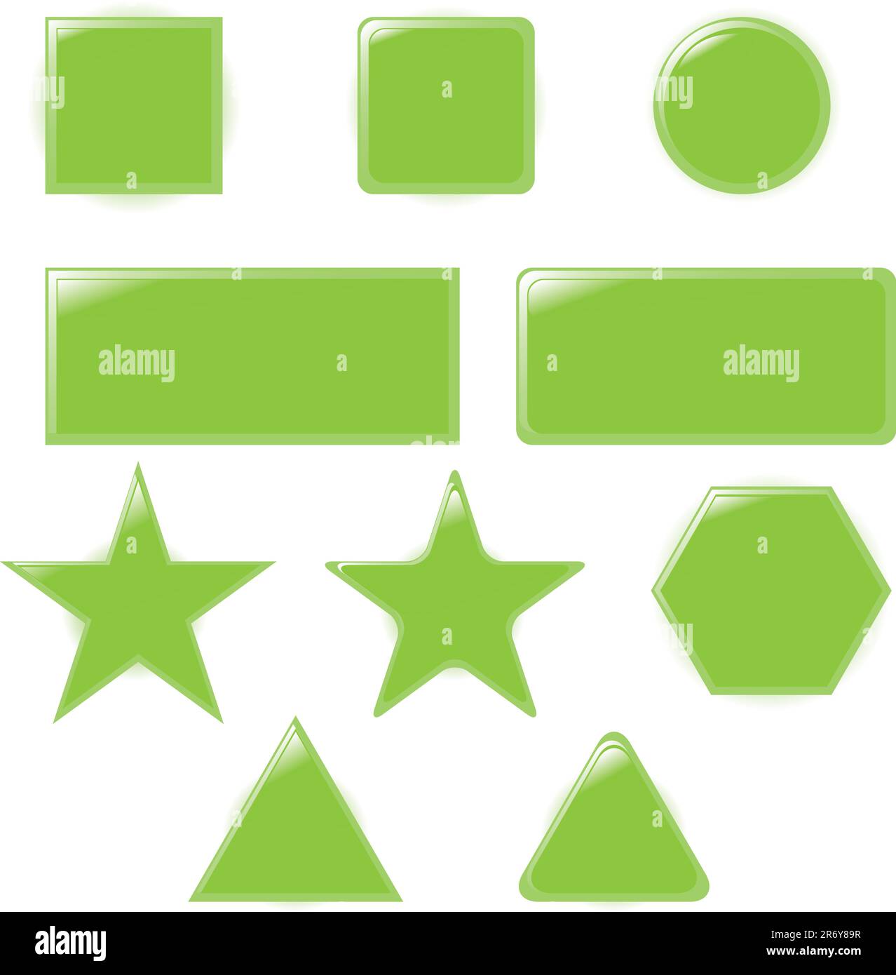 Ein Satz von Symbolen, die für glänzende Sprachgedanken stehen Stock Vektor