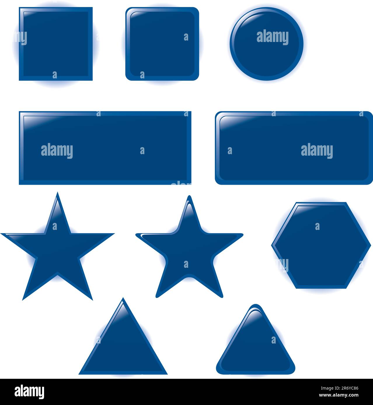 Ein Satz von Symbolen, die für glänzende Sprachgedanken stehen Stock Vektor