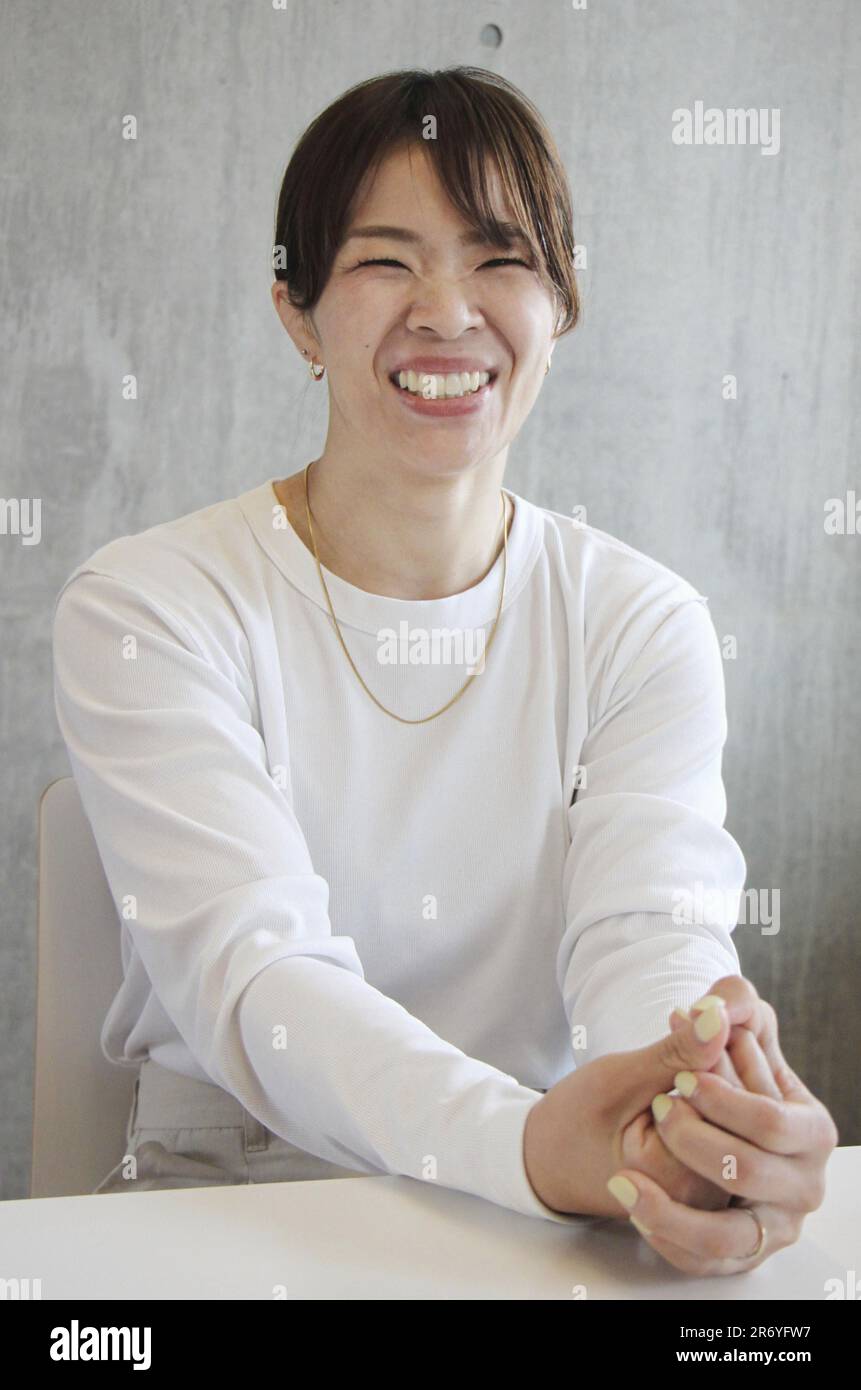 Japans Risako Kinjo, die zwei olympische Goldmedaillen unter ihrem