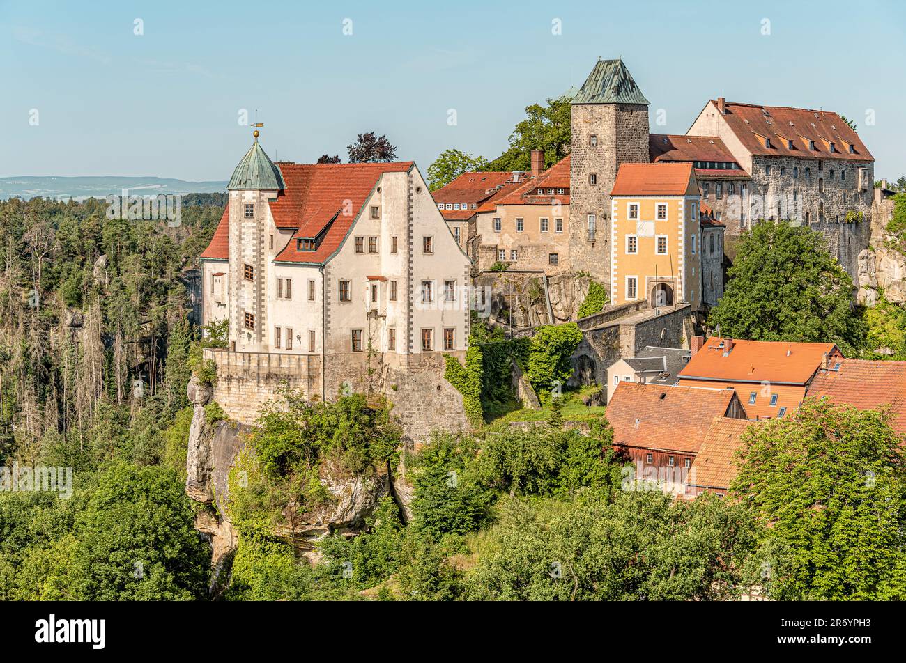 Schloss Hohnstein in der sächsischen Schweiz, Sachsen, Deutschland Stockfoto