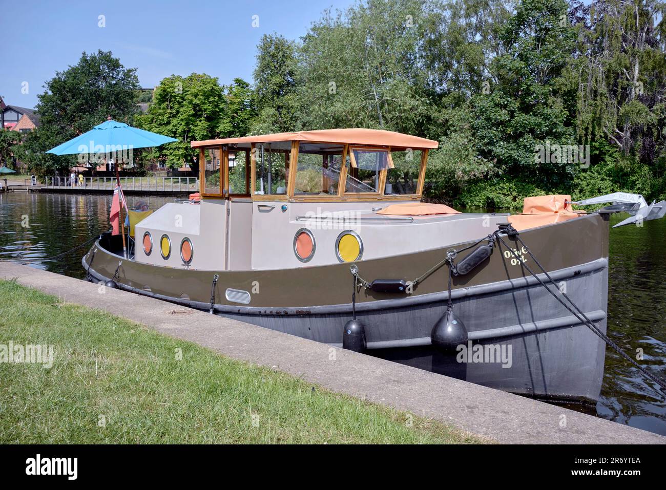 Nachbildung des Schleppboots in Stratford upon Avon Warwickshire, England, Großbritannien Stockfoto