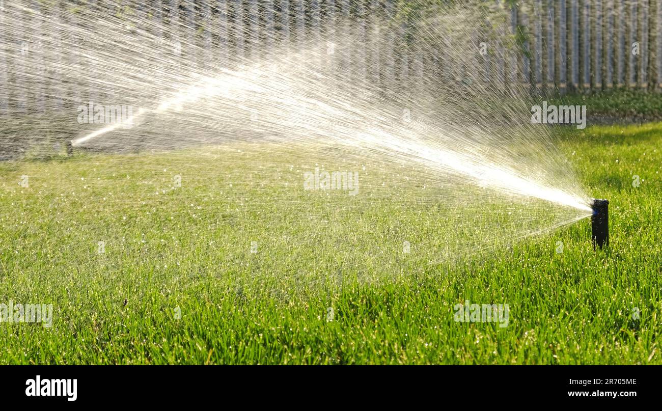 Automatisches Gartenbewässerungssystem zur Bewässerung des Rasens mit