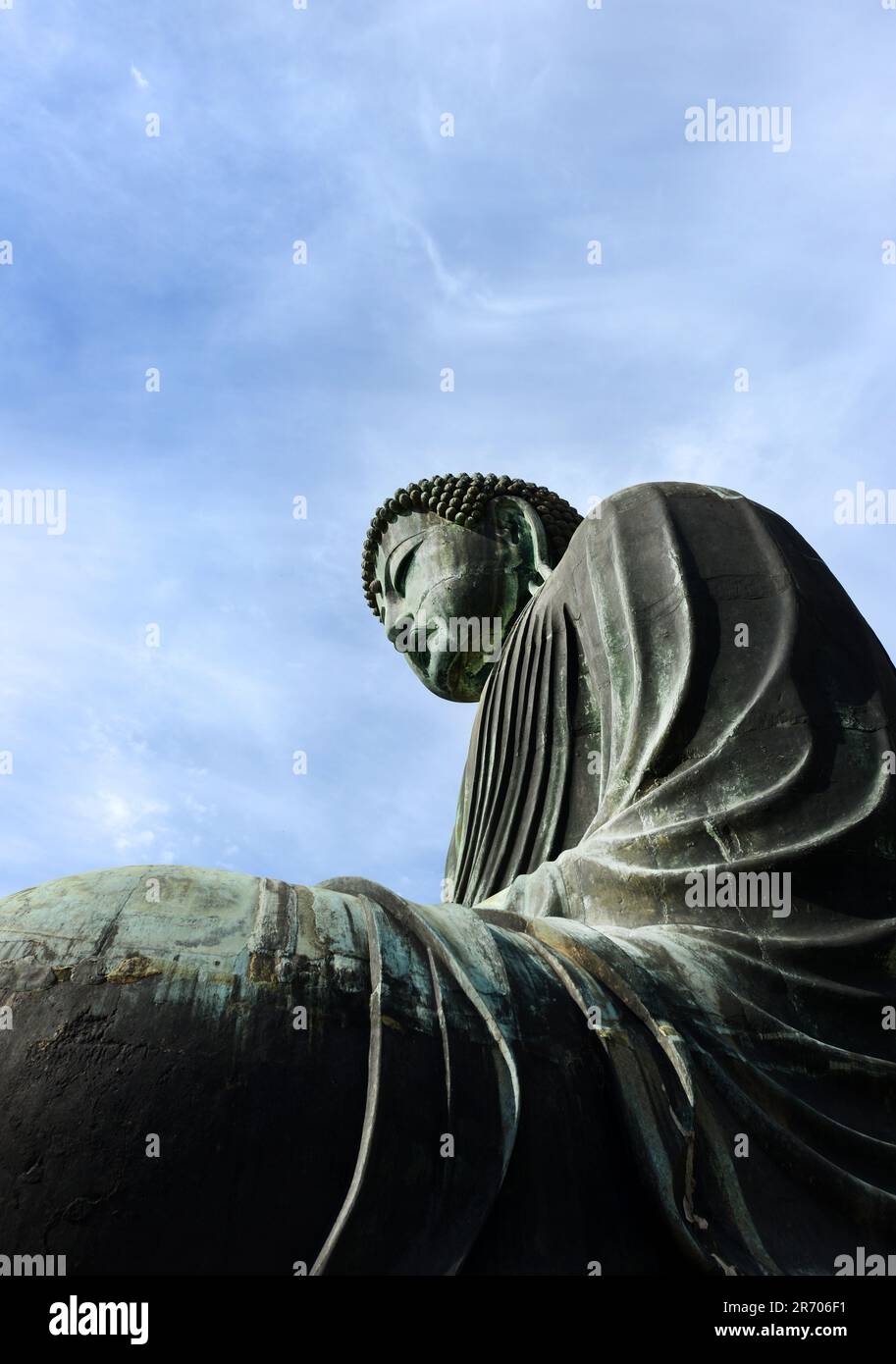 Der große Buddha in Kōtoku-in, Kamakura, Japan. Stockfoto