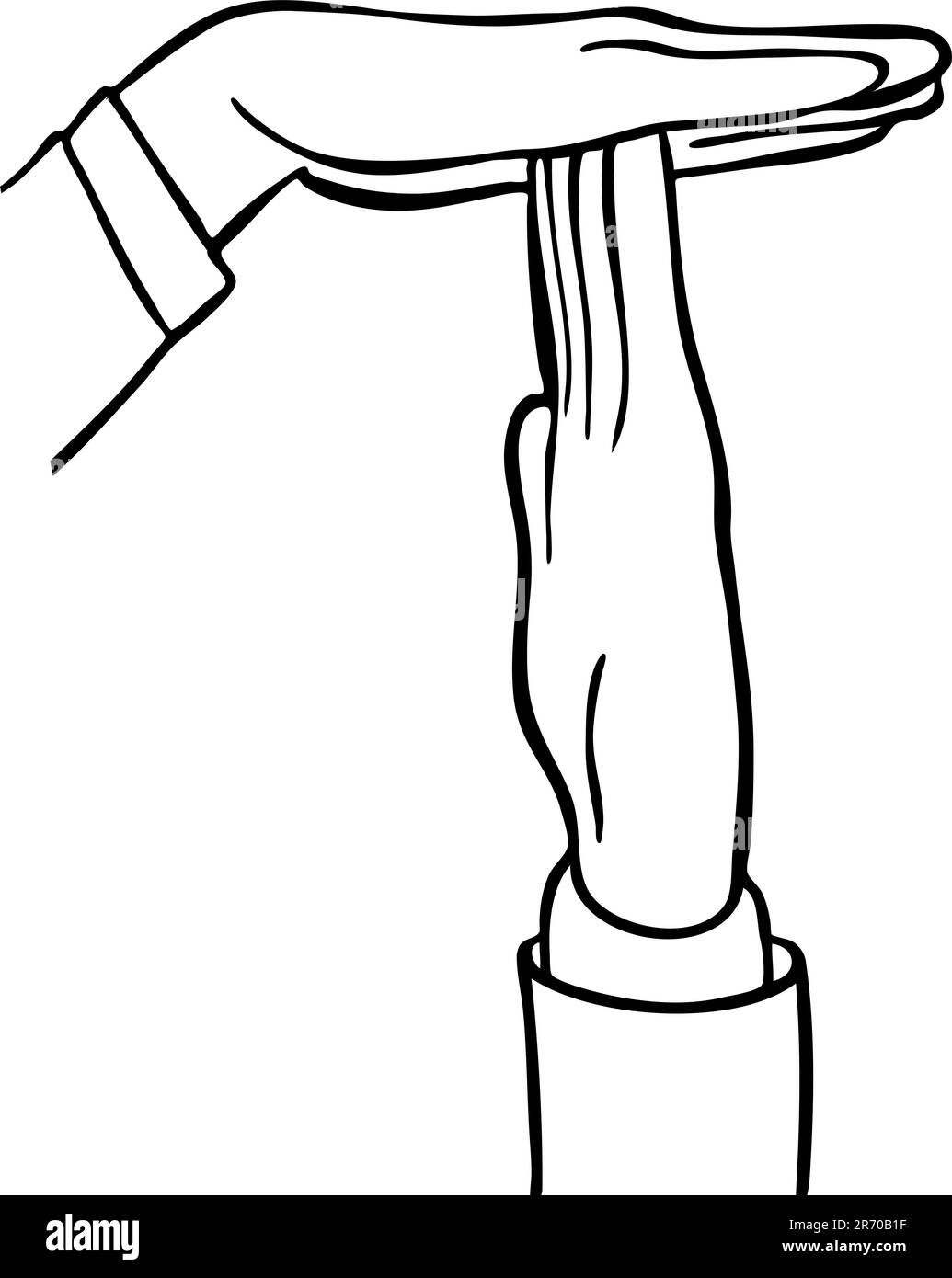 Ein Bild, das Timeout darstellt. Stock Vektor