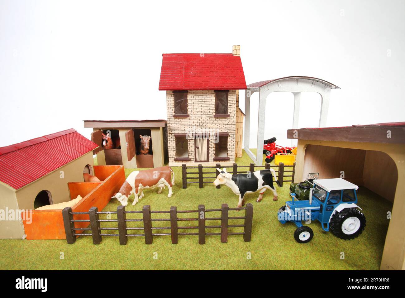 Ein hölzernes Bauernhof-Spielzeug Stockfoto