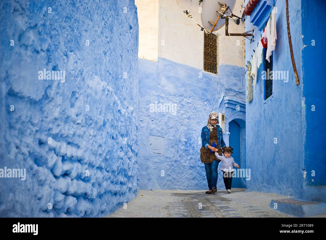 Marokko. Chefchaouen. Das tägliche Leben Stockfoto